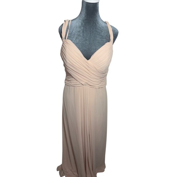 NWT Morilee Madeline Gardner Blush Pink Pleated Formal Gown Size 18 - Picture 5 of 7